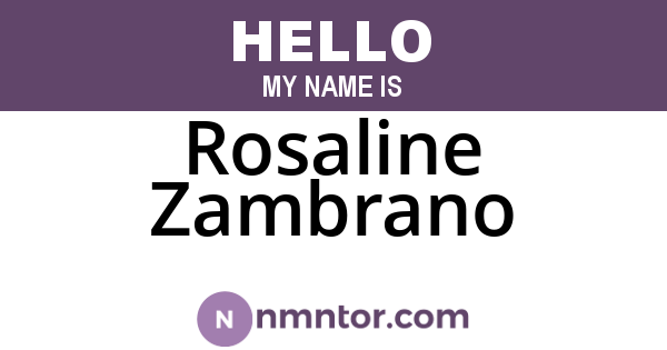 Rosaline Zambrano
