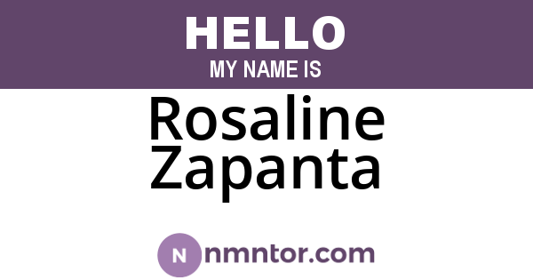 Rosaline Zapanta