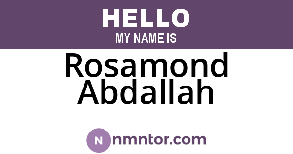 Rosamond Abdallah