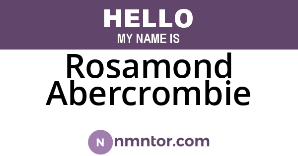 Rosamond Abercrombie