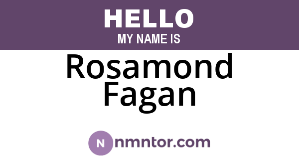Rosamond Fagan