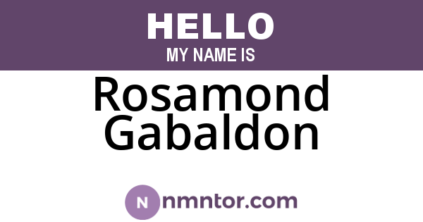 Rosamond Gabaldon