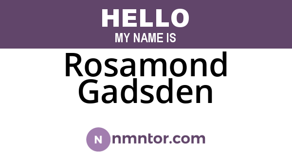 Rosamond Gadsden