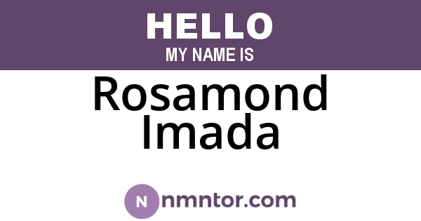 Rosamond Imada