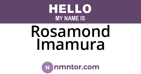 Rosamond Imamura