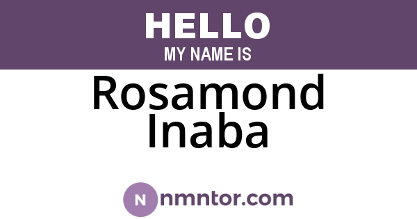 Rosamond Inaba