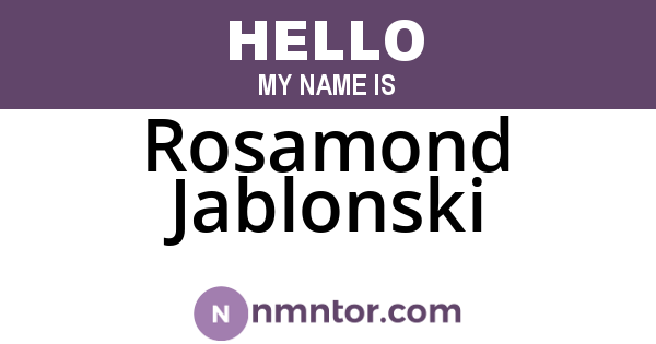 Rosamond Jablonski