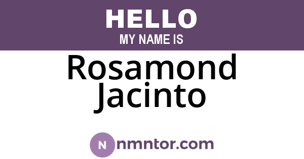 Rosamond Jacinto