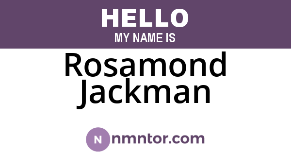 Rosamond Jackman