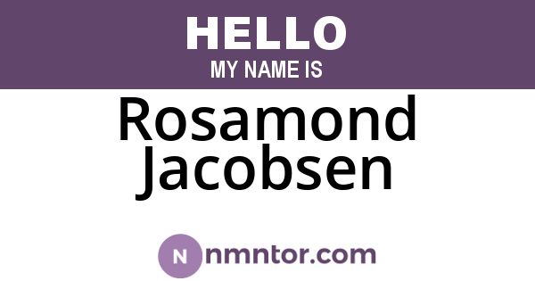 Rosamond Jacobsen