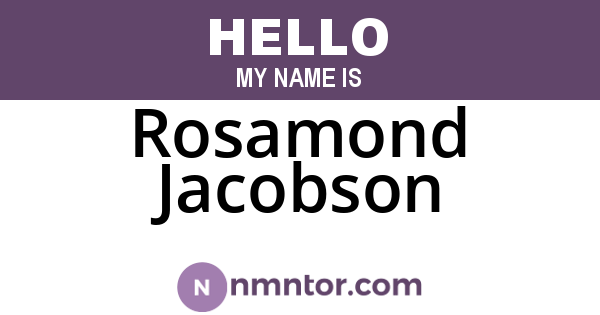 Rosamond Jacobson