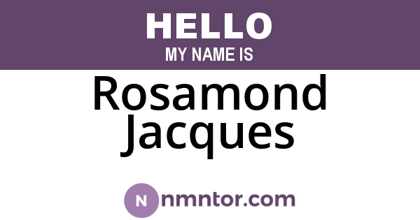 Rosamond Jacques