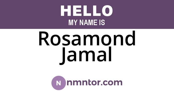 Rosamond Jamal
