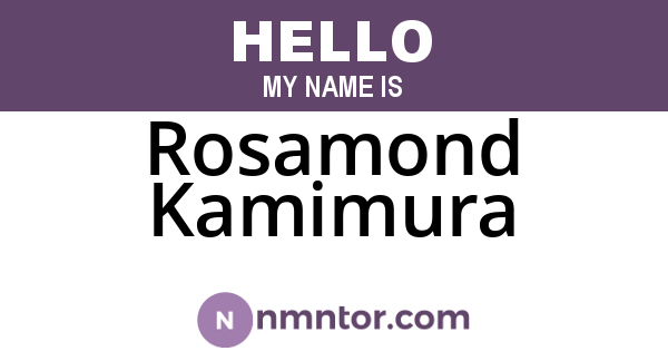 Rosamond Kamimura