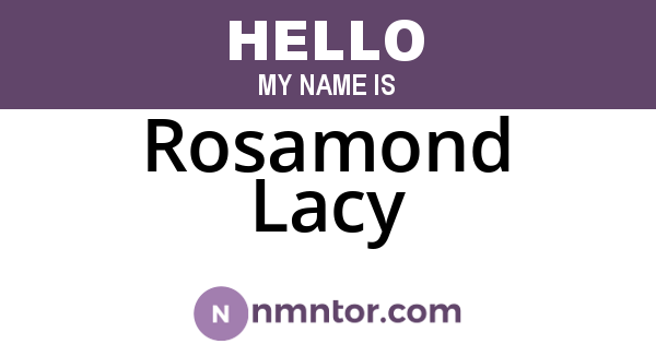 Rosamond Lacy