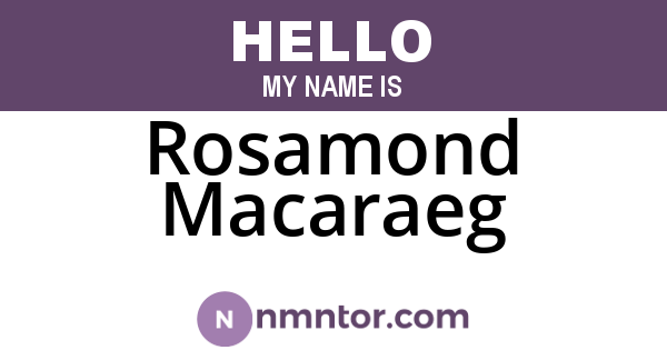 Rosamond Macaraeg