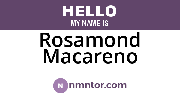 Rosamond Macareno