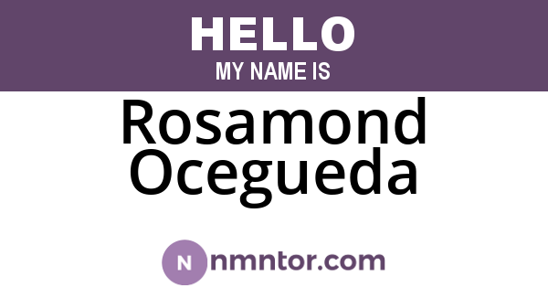 Rosamond Ocegueda