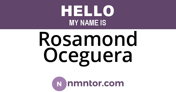 Rosamond Oceguera