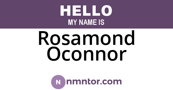 Rosamond Oconnor