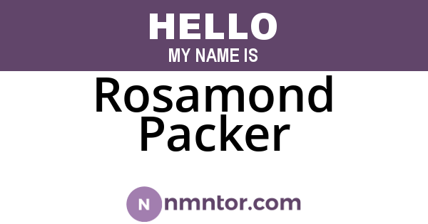 Rosamond Packer