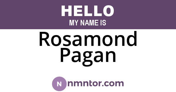 Rosamond Pagan