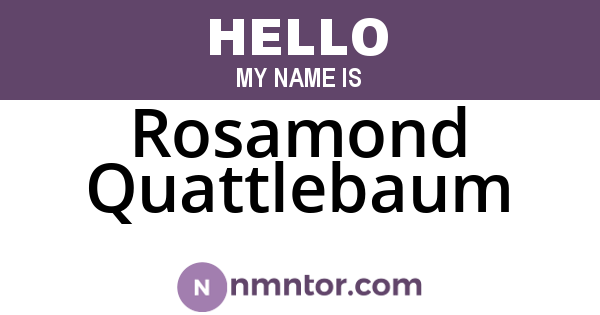 Rosamond Quattlebaum