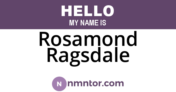 Rosamond Ragsdale