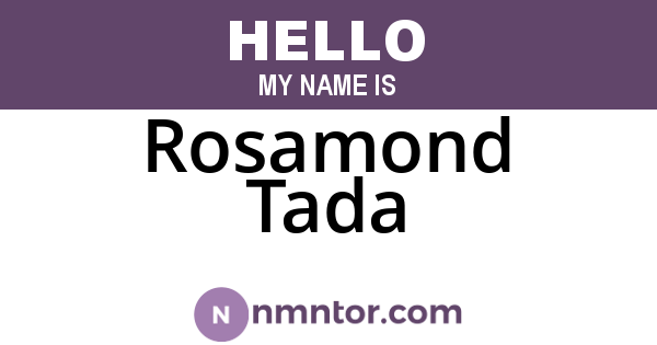 Rosamond Tada