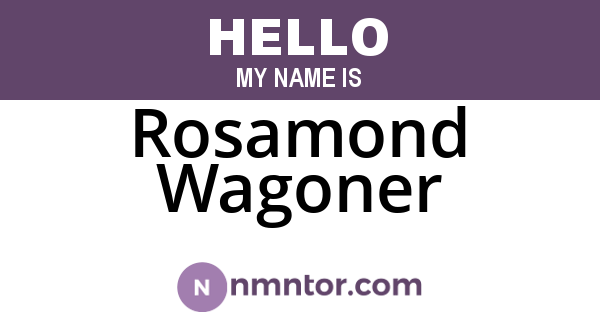 Rosamond Wagoner