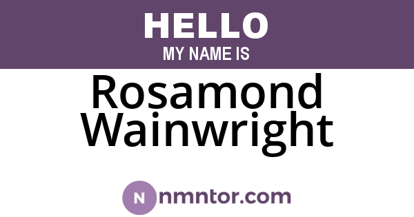 Rosamond Wainwright