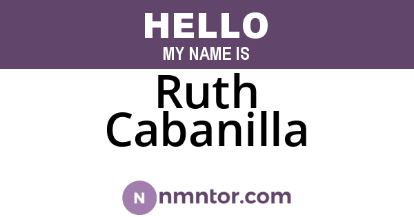 Ruth Cabanilla