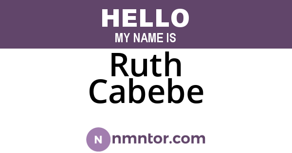 Ruth Cabebe