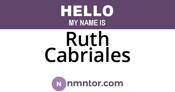 Ruth Cabriales