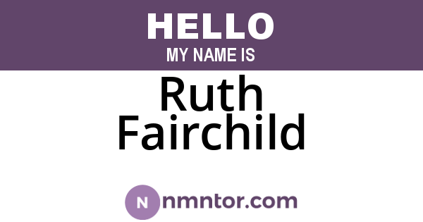 Ruth Fairchild
