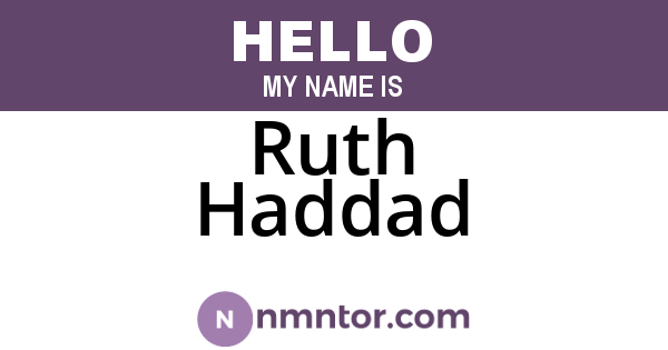 Ruth Haddad