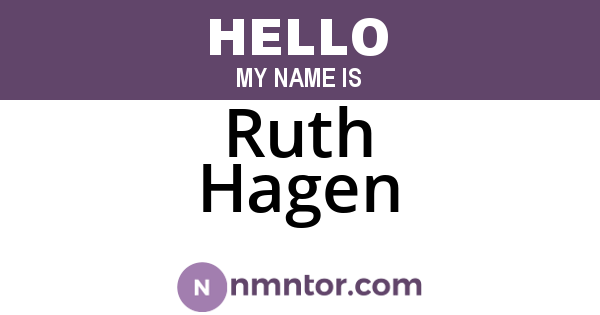 Ruth Hagen