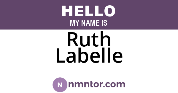 Ruth Labelle