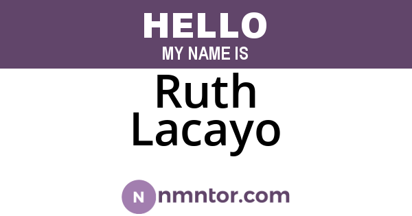 Ruth Lacayo