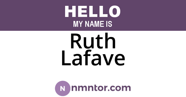 Ruth Lafave