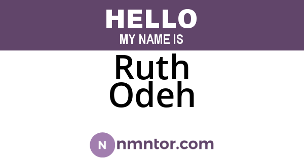 Ruth Odeh