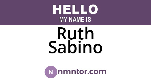 Ruth Sabino