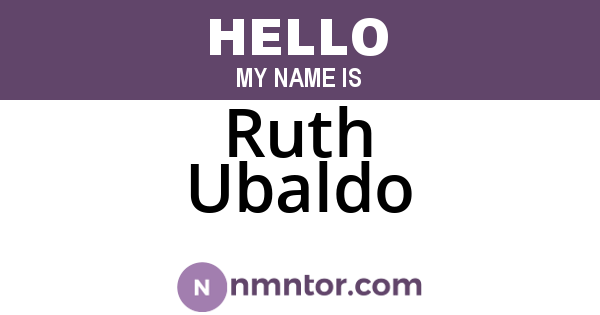 Ruth Ubaldo