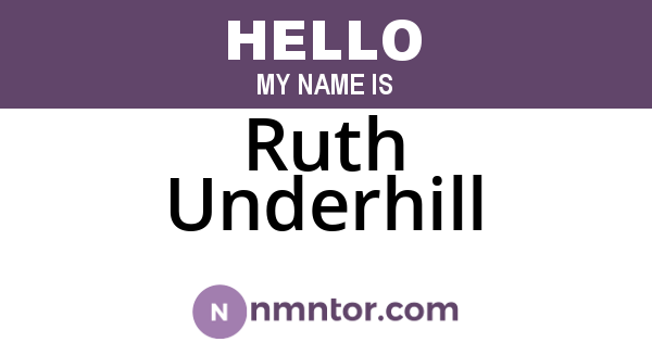 Ruth Underhill