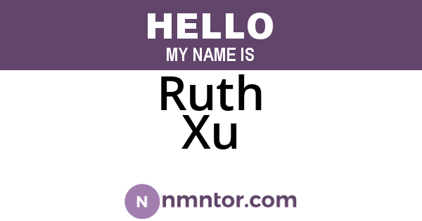 Ruth Xu
