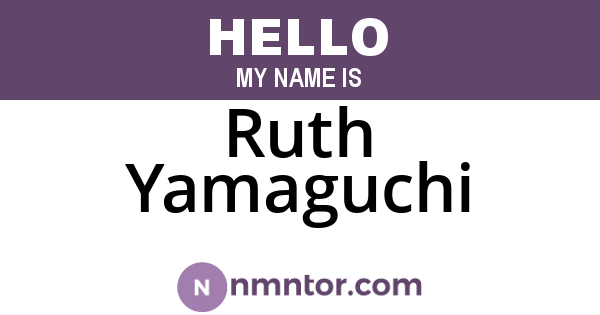 Ruth Yamaguchi