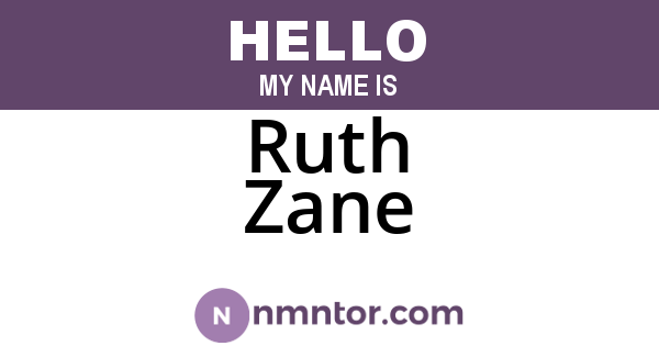Ruth Zane
