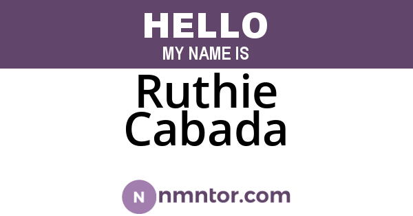 Ruthie Cabada