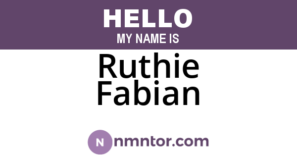 Ruthie Fabian