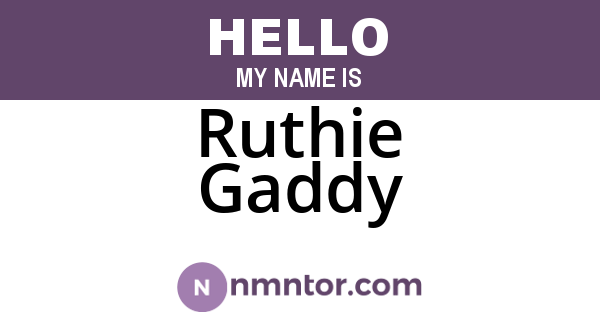 Ruthie Gaddy